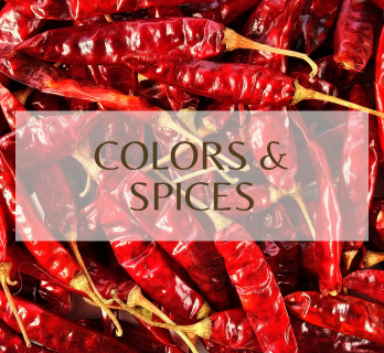 Colors and spices Paprika