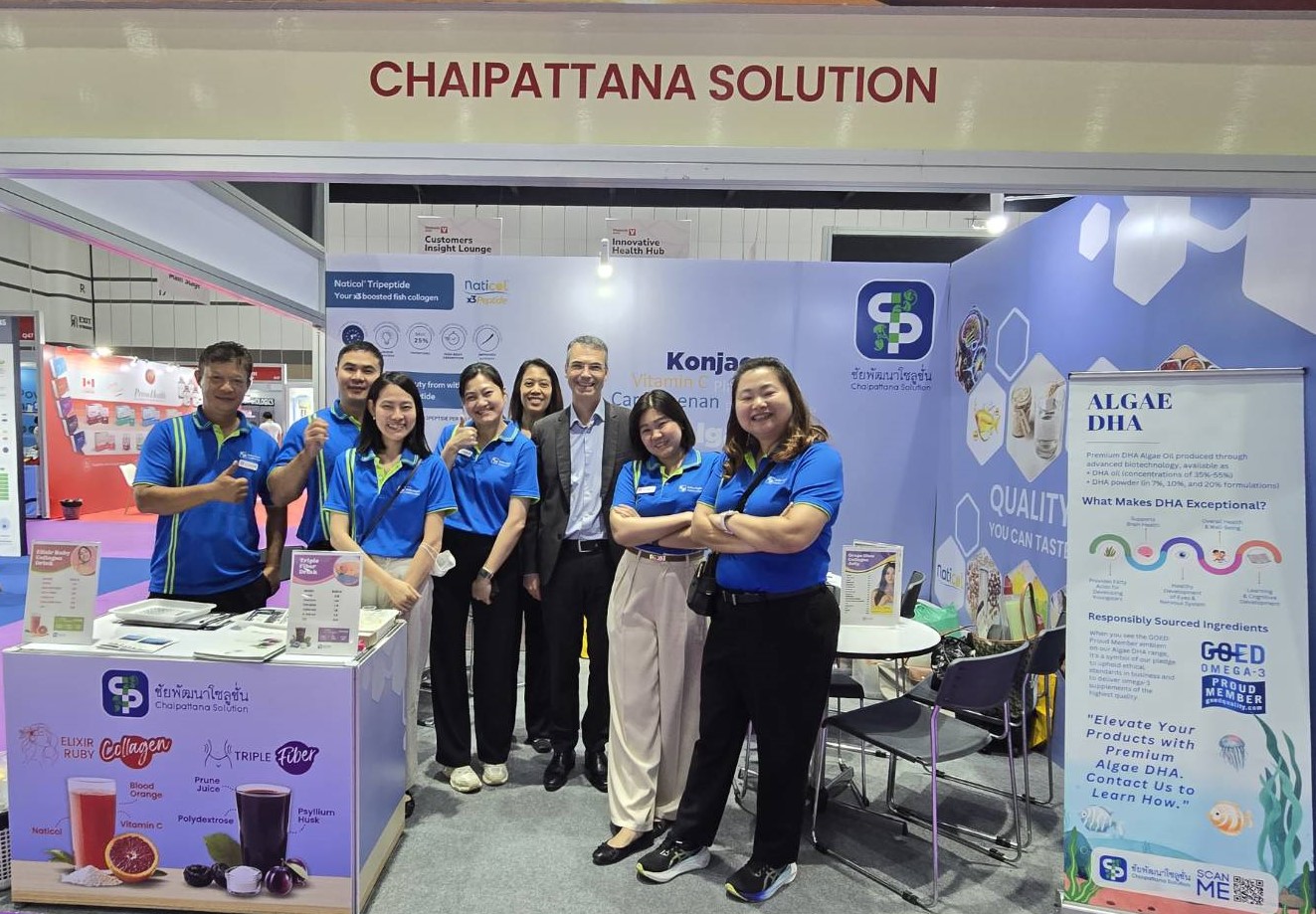 ขอขอบพระคุณทุกท่านที่เยี่ยมชมบูท Chaipattana Solution Co., Ltd. ในงาน Vitafoods Asia 2024!